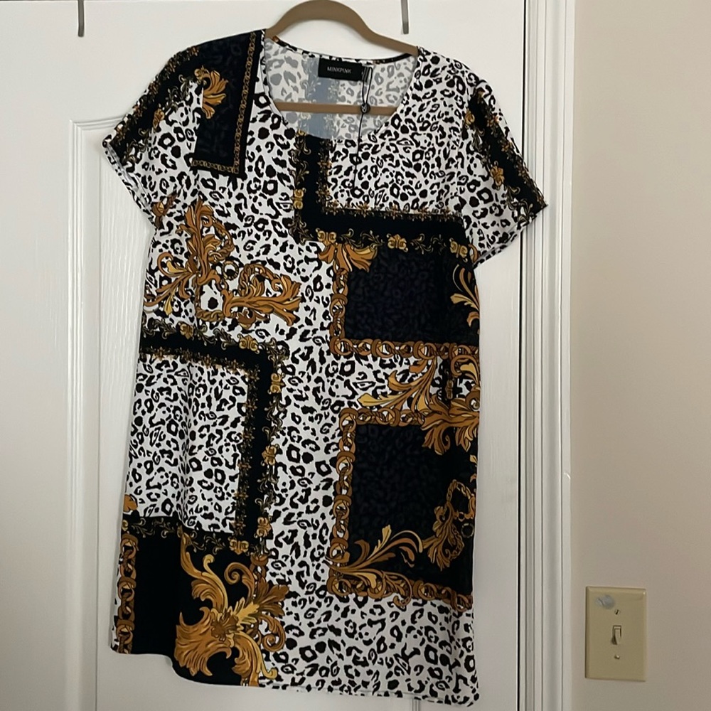 Mink pink shirt dress